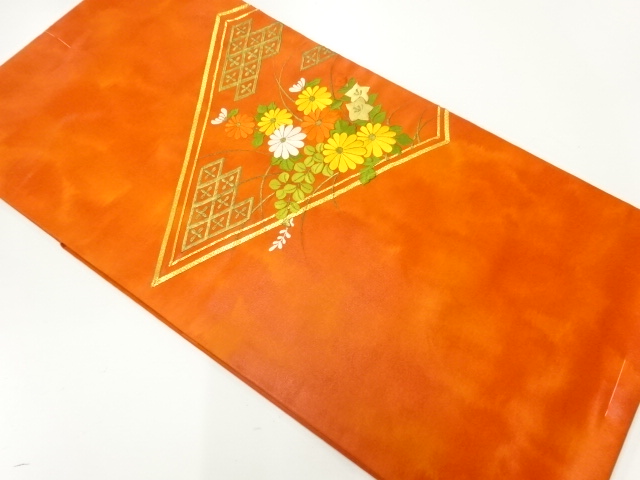 JAPANESE NAGOYA OBI / UNUSED / EMBROIDERY / RHOMBUS